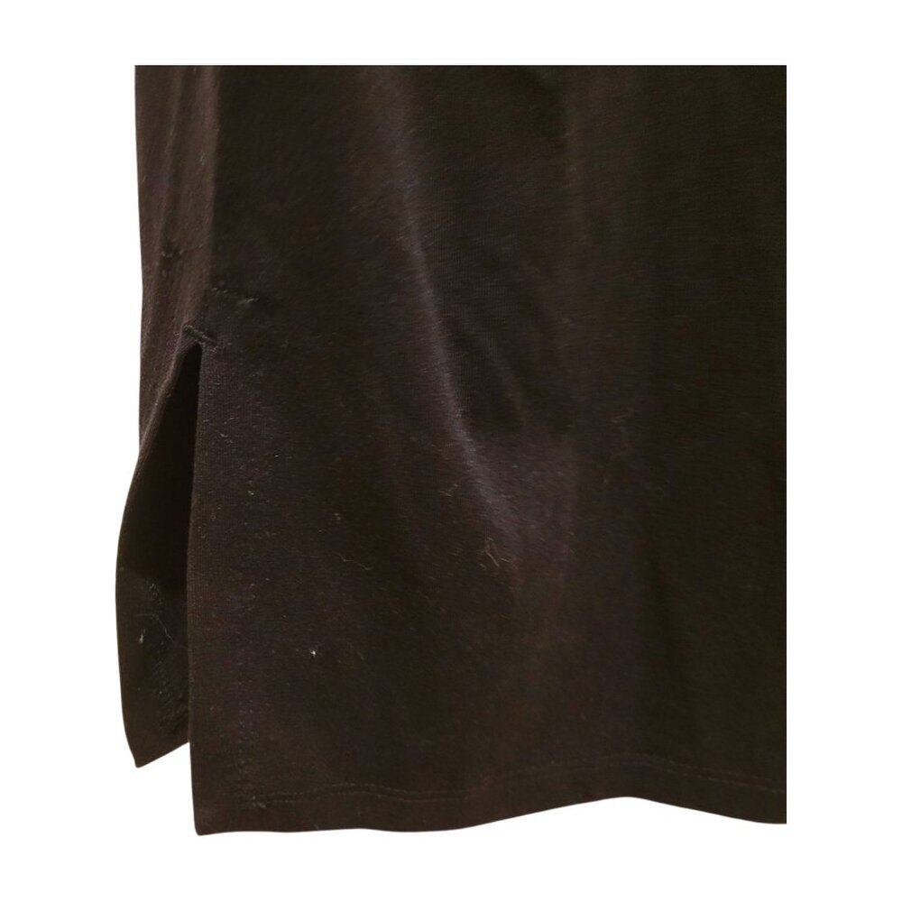 Eileen Fisher Black Short Sleeve Jersey Maxi Midi Dress S Small Travel Minimalis - Picture 4 of 6